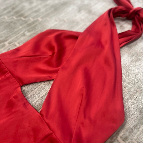 XS Dynamite Satin Halter Dress - Picture 6 of 10